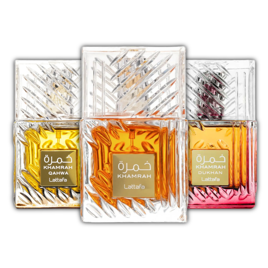 Trilogía Khamrah Lattafa - Pack 3 Decants